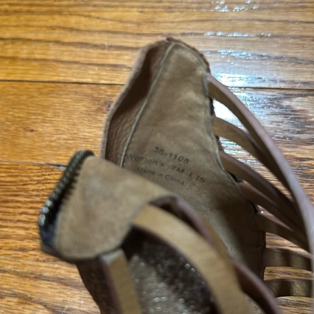 Trask Tan Wedges